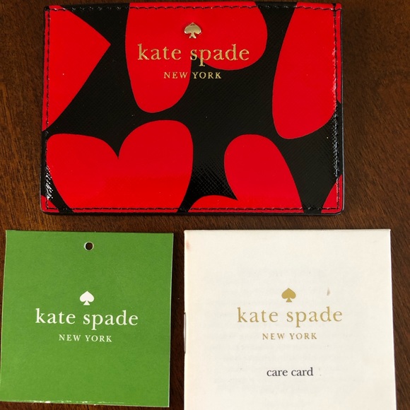 Kate Spade ♠️ Be Mine Hearts Card Holder - Picture 3 of 4